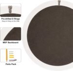 Mosaic Mirrors for Wall 24 Inch, Natural Mother of Pearl Inlay White Framed Round Mirror for Bathroom, Bedroom or Entryway - Image 5