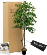 Cypress & Alabaster Handmade 6ft Italian Black Olive Leaf Artificial Tree with Ethically Sourced Real Wood Trunks, Hypoallergenic, 6-Foot, Green - Image 9