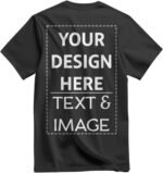 Custom T-Shirt for Men, Women & Kids, Unisex Fit, Customized Shirts, Add Any Image & Text, Birthday Graduation, Vacation Black - Image 4