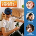 sticro Moist Heat Sinus Mask for Sinus Pressure Relief, 3 Heat & 5 Timer Settings Heated Eye Mask with Eye Holes, Thermo Therapy for Sinusitis, Migraine, Tension Headache, TMJ Relief - Image 3