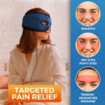 sticro Moist Heat Sinus Mask for Sinus Pressure Relief, 3 Heat & 5 Timer Settings Heated Eye Mask with Eye Holes, Thermo Therapy for Sinusitis, Migraine, Tension Headache, TMJ Relief - Image 4