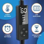 sticro Moist Heat Sinus Mask for Sinus Pressure Relief, 3 Heat & 5 Timer Settings Heated Eye Mask with Eye Holes, Thermo Therapy for Sinusitis, Migraine, Tension Headache, TMJ Relief - Image 6