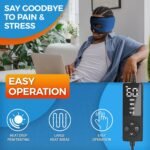sticro Moist Heat Sinus Mask for Sinus Pressure Relief, 3 Heat & 5 Timer Settings Heated Eye Mask with Eye Holes, Thermo Therapy for Sinusitis, Migraine, Tension Headache, TMJ Relief - Image 8