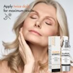 Super Vitamin C Face Serum for Mature Skin: All-In-One Hydrating Anti-Aging Formula - Vitamin C, Hyaluronic Acid, Vitamin E, Caffeine - Face Lift Serum for Wrinkles, Dark Spots - 1.7 fl. oz. - Image 8