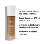 No7 Lift & Luminate Triple Action Serum Foundation - Liquid Makeup with SPF 15 for a Dewy, Glowy Base - Radiant Formula for Mature Skin - Porcelain (30ml) - Image 3