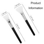 Silicone Face Mask Brush Applicator Set - Black, 4 Pcs with 2 Styles for Facial Mud, Clay Mask, DIY, Modeling Mask, Body Lotion, and BB CC Cream - Image 8