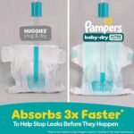 Pampers Diapers - Baby Dry - Size 0, 104 Count, Absorbent Disposable Newbort Diaper (Packaging May Vary) - Image 5