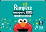 Pampers Diapers - Baby Dry - Size 0, 104 Count, Absorbent Disposable Newbort Diaper (Packaging May Vary) - Image 13