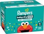 Pampers Diapers - Baby Dry - Size 0, 104 Count, Absorbent Disposable Newbort Diaper (Packaging May Vary) - Image 14