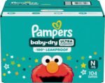 Pampers Diapers - Baby Dry - Size 0, 104 Count, Absorbent Disposable Newbort Diaper (Packaging May Vary) - Image 16