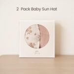 Konssy 2 Pack Muslin Baby Sun Hat UPF 50+ Sun Protection Baby Bucket Hat Summer Beach Hats with Wide Brim for Boys & Girls - Image 6