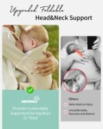 GROWNSY Baby Carrier Newborn to Toddler, Cozy Baby Wraps Carrier, Ergonomic Baby Carrier with Head Support, Cream - Image 4