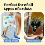 Chalkola Canvas for Painting - (20 Bulk Pack, 5x7, 8x10, 9x12, 11x14 inch) | 100% Cotton Panels, Primed Blank Canvases for Painting for Kids & Adults - Paint Canvas Boards for Acrylic, Oil, Watercolor - Image 8