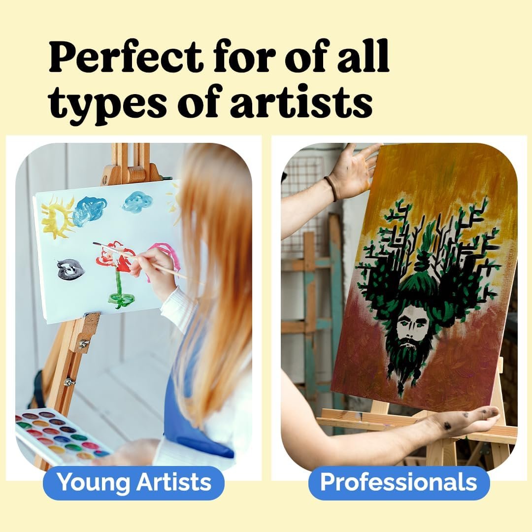 Chalkola Canvas for Painting - (20 Bulk Pack, 5x7, 8x10, 9x12, 11x14 inch) | 100% Cotton Panels, Primed Blank Canvases for Painting for Kids & Adults - Paint Canvas Boards for Acrylic, Oil, Watercolor - Image 8