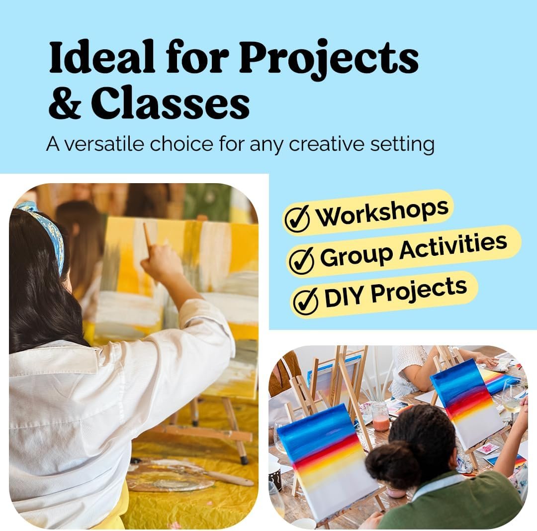 Chalkola Canvas for Painting - (20 Bulk Pack, 5x7, 8x10, 9x12, 11x14 inch) | 100% Cotton Panels, Primed Blank Canvases for Painting for Kids & Adults - Paint Canvas Boards for Acrylic, Oil, Watercolor - Image 9