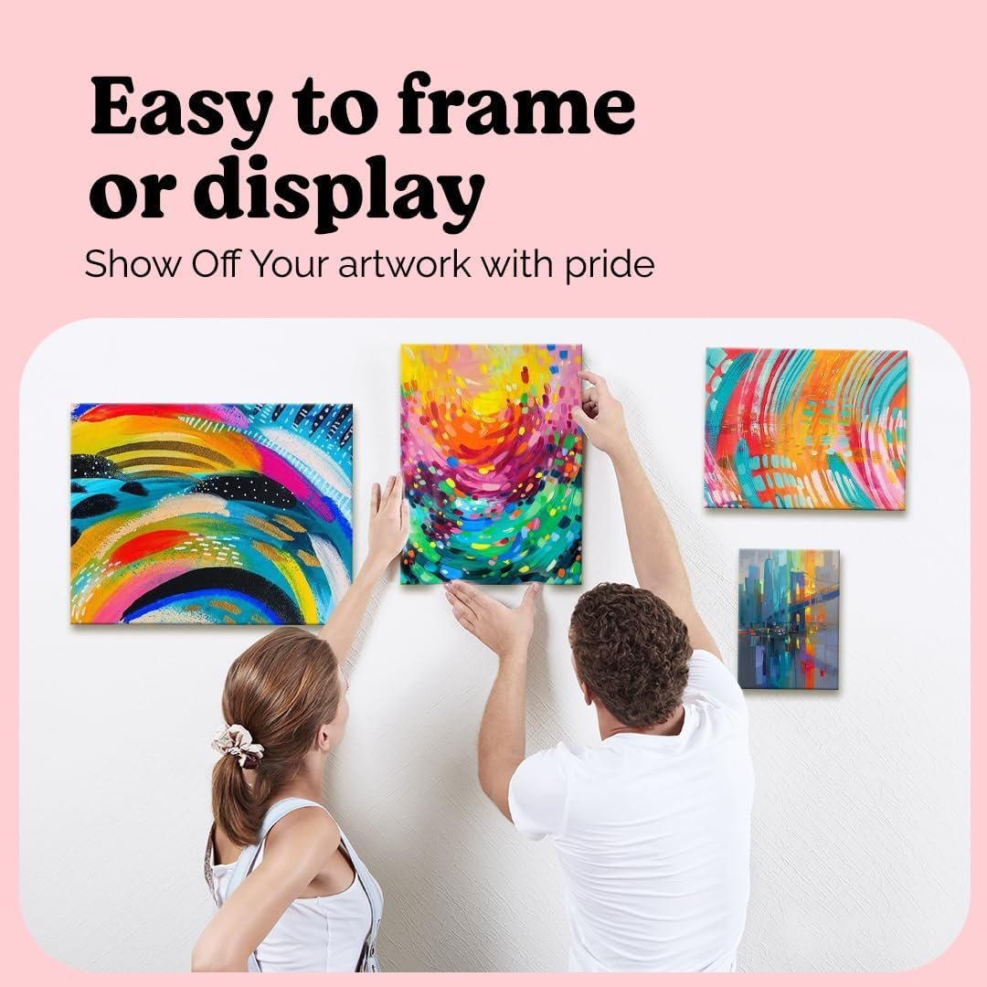 Chalkola Canvas for Painting - (20 Bulk Pack, 5x7, 8x10, 9x12, 11x14 inch) | 100% Cotton Panels, Primed Blank Canvases for Painting for Kids & Adults - Paint Canvas Boards for Acrylic, Oil, Watercolor - Image 10