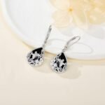 Black Onyx Earrings 925 Sterling Silver Black Onyx Dangle Drop Earrings Filigree Jewelry Gift for Women Girls - Image 4