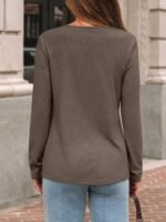 AUTOMET Long Sleeve Shirts for Women Tops V Neck Casual Top Comfortable Shirt Soft Basic Tees Women Blouses - Image 5