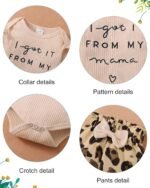 DISAUR Baby Girls Clothes Newborn Infant Baby Girls Outfit Long Sleeve Ruffle Romper Floral Pants Headband Sets 0-18 Months - Image 6