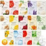28 Pack Sheet Face Masks Skincare, Hydrating Face Masks Suitable for Sensitive Skin, Bulk Facial Mask Gifts Set for Women Skin Care, Home Skincare Spa for All Skin Types - Image 2
