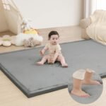 Baby Play Mat for Floor,1.3" Thick Elasti Foam Tummy Time Mats,79"×118" Extra Large Non Slip Crawling Mat for Toddlers,Infants,Kids,Yoga Mat,Tatami Style for Living Room,Classroom,Playroom(Dark Gray) - Image 2