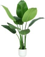 Bird of Paradise Plant Artificial 4ft,Faux Plants Indoor Tall with 8 Trunks - The Perfect Indoor Silk Floor Plant for Home Decor in Living Room, Office, and Bedroom (4FT Bird of Paradise) - Image 2