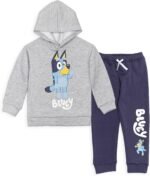 Bluey Fleece Pullover Hoodie and Pants Outfit Set Toddler to Little Kid Sizes (2T - 7-8) - Image 2