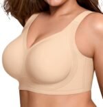 Bras for Women Supportive Wireless Push Up Bra Full Coverage No Underwear Seamless Plus Size for Older Women - Image 2