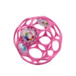 Bright Starts Oball Rattle Easy-Grasp Toy - Pink, Ages Newborn - 1 Count (Pack of 1) - Image 2