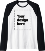 Custom Raglan Baseball Tee with Your Image for Men and Women by Modify by Amazon Merch on Demand - Image 2