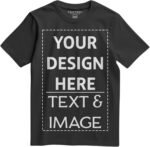 Custom Shirt for Men, Unisex Customized Shirts, Text & Image Front & Back, Top T-Shirt Birthday Graduation Vacation Business Uniform Black - Image 2