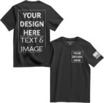 Custom Shirts for Men, Custom Shirt Unisex Fit Mens & Womens, Customized Tshirt Design Your Own Black - Image 2
