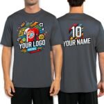 Custom Sport Performance T-Shirt, 100% Polyester, Moisture-Wicking, Personalized with Your Design, Printed in The USA - Image 2