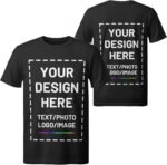 Custom T Shirts for Men Women, Personalized Shirts with Photo Logo Text, Customized T-Shirt Front & Back Print - Image 2