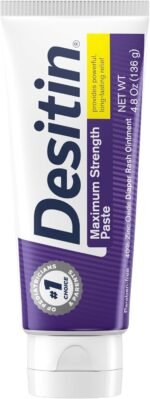 Desitin Maximum Strength Baby Diaper Rash Cream, 40% Zinc Oxide, Hypoallergenic No Added Parabens & Dyes, Protects & Relieves Baby’s Skin for Up to 12 Hours, Prevents Diaper Rash, 4.8 oz Tube - Image 2
