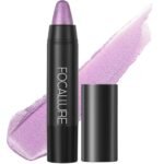 FOCALLURE Ultra Chic Metallic Lipstick,Rich Vitamin E Lip Crayon,Lightweight Shinning Color without Drying or Fading,Long Lasting Lips Makeup,#20 Lavender - Image 2