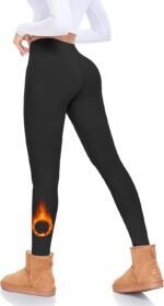FULLSOFT Fleece Lined Leggings Women Tummy Control High Waisted Workout Winter Warm Soft Yoga Pants - Image 2