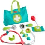 Fisher-Price Preschool Pretend Play Medical Kit 7-Piece Doctor Bag Dress Up Toys for Kids Ages 3+ Years - Image 2