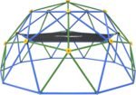 Gardenature 10FT Climbing Dome with Hammock, Outdoor Jungle Gym for Kids, Geometric Dome Climber Supporting 880 Lbs Anti-Rust Metal Outdoor Play Structure ASTM Approved Blue & Green - Image 2
