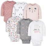 Gerber Baby Girls 6-pack Long-sleeve Onesies Bodysuits - Image 2