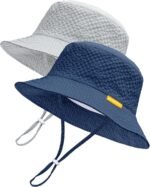 HONGTEYA Baby Sun Hat Toddler Boy Bucket Hat Kids Summer Beach Hat Wide Brim Sun Protection - Image 2