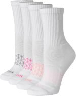 Hanes Women's Cushioned Crew Socks, Absolute Active Crew Socks For Women, Seamless Toe, 4-Pairs - Image 2