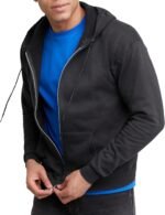 Hanes mens Zip-up Hoodie, Ecosmart Fleece Full-zip Hoodie for Men, Hooded Sweatshirt - Image 2