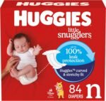 Huggies Size Newborn Diapers, Little Snugglers Baby Diapers, Size Newborn (up to 10 lbs), 84 Count, Packaging May Vary - Image 2