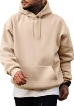 JMIERR Mens Casual Cotton Hooded Collar Drawstring Hoodies Pullover Sweatshirts Casual Long Sleeve Shirts - Image 2