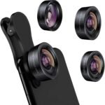 KEYWING Phone Camera Lens 3 in 1 Phone Lens Kit, 198 Fisheye Lens + 120 Super Wide-Angle Lens + 20x Macro Lens for iPhone Samsung Android Smartphone Black 3in1 - Image 2