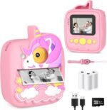 Kids Camera Instant Print, Christmas Birthday Gifts for Girls Age 3-8, 48MP &1080P Children Camera with Photo Paper, Portable Toy Instant Camera for Kids 3 4 5 6 7 8 9 10 Year Old Girls - Image 2