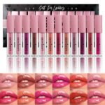 LANGMANNI 12Pcs Lip gloss Collection Makeup Set, Shiny Smooth Soft Liquid Lip Glosses Lip Stain With Rich Varied Colors For Girls And Women Makeup (Glossy-A) - Image 2