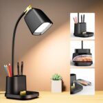 LED Desk Lamp with USB Charging Port Touch Control 3 Color Modes, Stepless Dimming,Eye-Caring LED Table Lamp for Home,Office,Bedroom,Reading,Work,Study,Gooseneck Lamp, 5V, 2.4A - Image 2