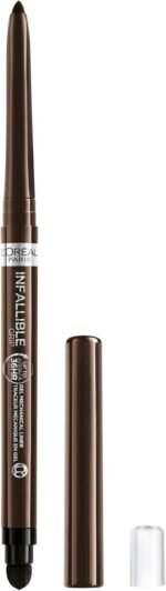 L'Oreal Paris Infallible Grip Mechanical Gel Eyeliner Pencil, Smudge-Resistant, Waterproof Eye Makeup with Up to 36HR Wear, Brown Denim, 0.01 Oz - Image 2